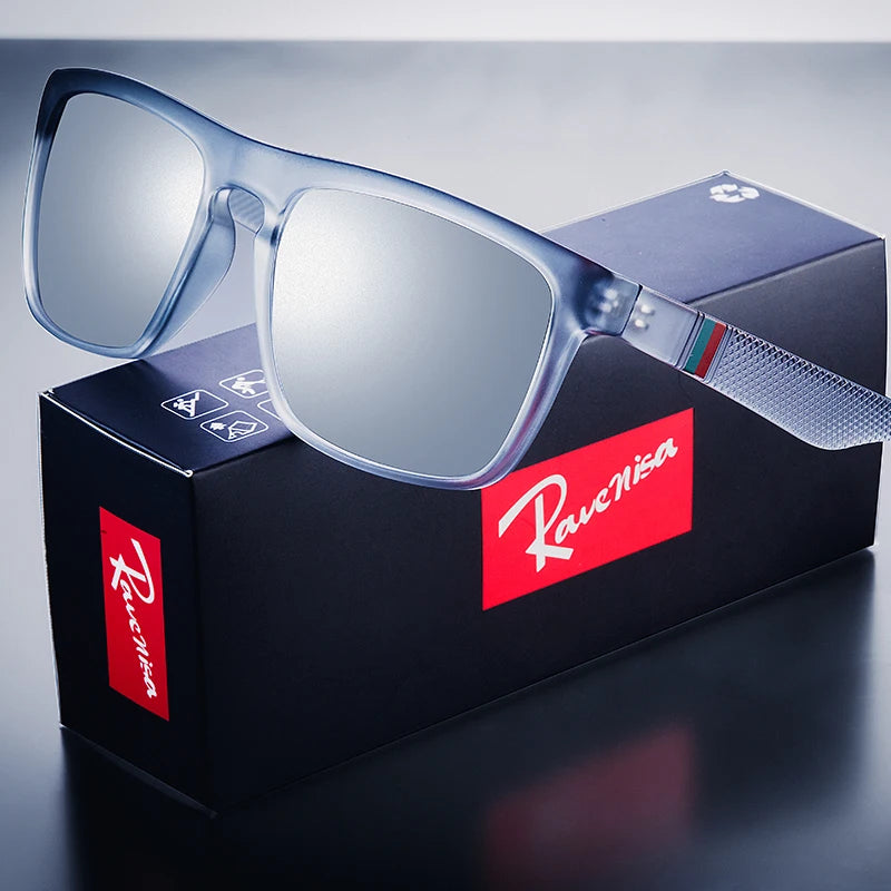 Lunettes de soleil vintage carrées et polarisées – pour hommes et femmes – style rétro, idéales pour la conduite, la pêche et les activités en plein air. Protection UV400.