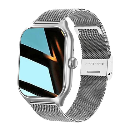 Montre connectée Plus – Hommes & Femmes – Écran tactile 1,77” – Montre de sport et fitness – Appels Bluetooth – Compatible Android – Montre numérique à cadrans multiples