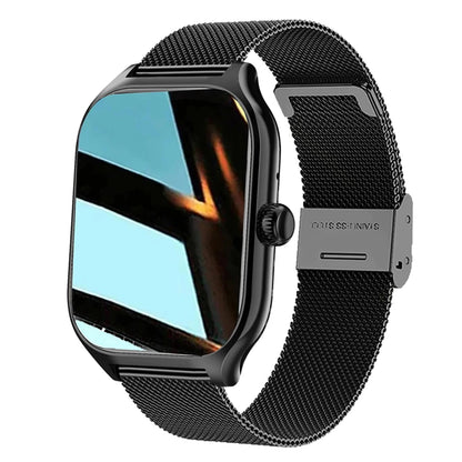 Montre connectée Plus – Hommes & Femmes – Écran tactile 1,77” – Montre de sport et fitness – Appels Bluetooth – Compatible Android – Montre numérique à cadrans multiples
