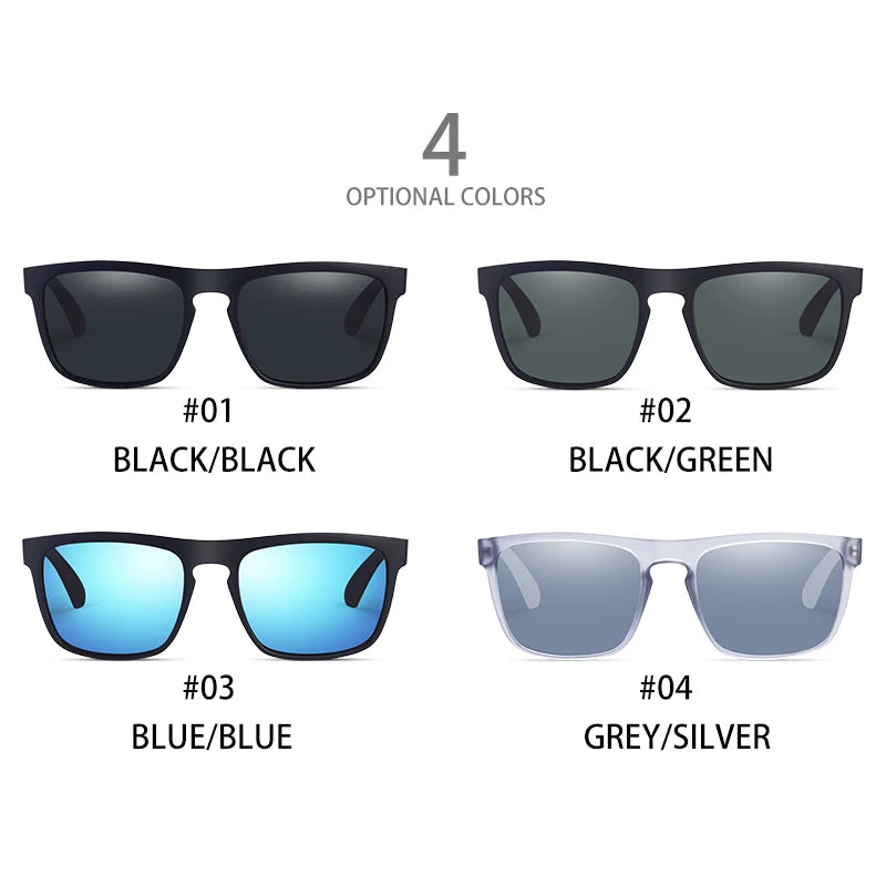 Lunettes de soleil vintage carrées et polarisées – pour hommes et femmes – style rétro, idéales pour la conduite, la pêche et les activités en plein air. Protection UV400.