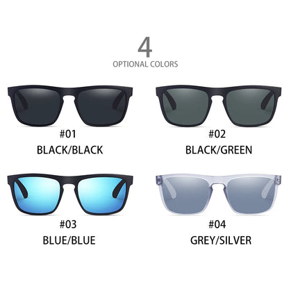 Lunettes de soleil vintage carrées et polarisées – pour hommes et femmes – style rétro, idéales pour la conduite, la pêche et les activités en plein air. Protection UV400.