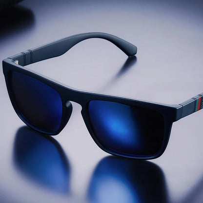 Lunettes de soleil vintage carrées et polarisées – pour hommes et femmes – style rétro, idéales pour la conduite, la pêche et les activités en plein air. Protection UV400.