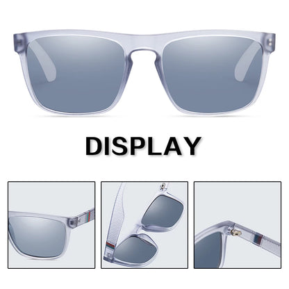 Lunettes de soleil vintage carrées et polarisées – pour hommes et femmes – style rétro, idéales pour la conduite, la pêche et les activités en plein air. Protection UV400.