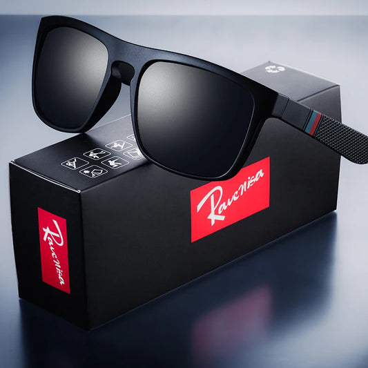 Lunettes de soleil vintage carrées et polarisées – pour hommes et femmes – style rétro, idéales pour la conduite, la pêche et les activités en plein air. Protection UV400.