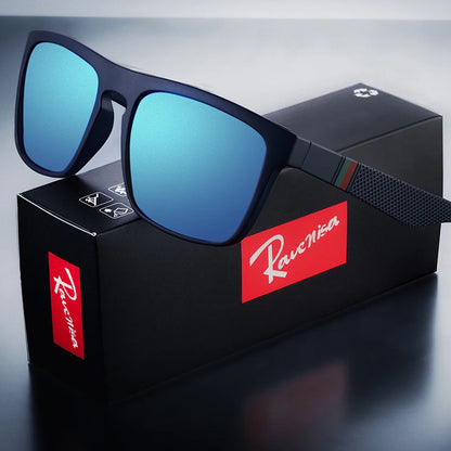 Lunettes de soleil vintage carrées et polarisées – pour hommes et femmes – style rétro, idéales pour la conduite, la pêche et les activités en plein air. Protection UV400.